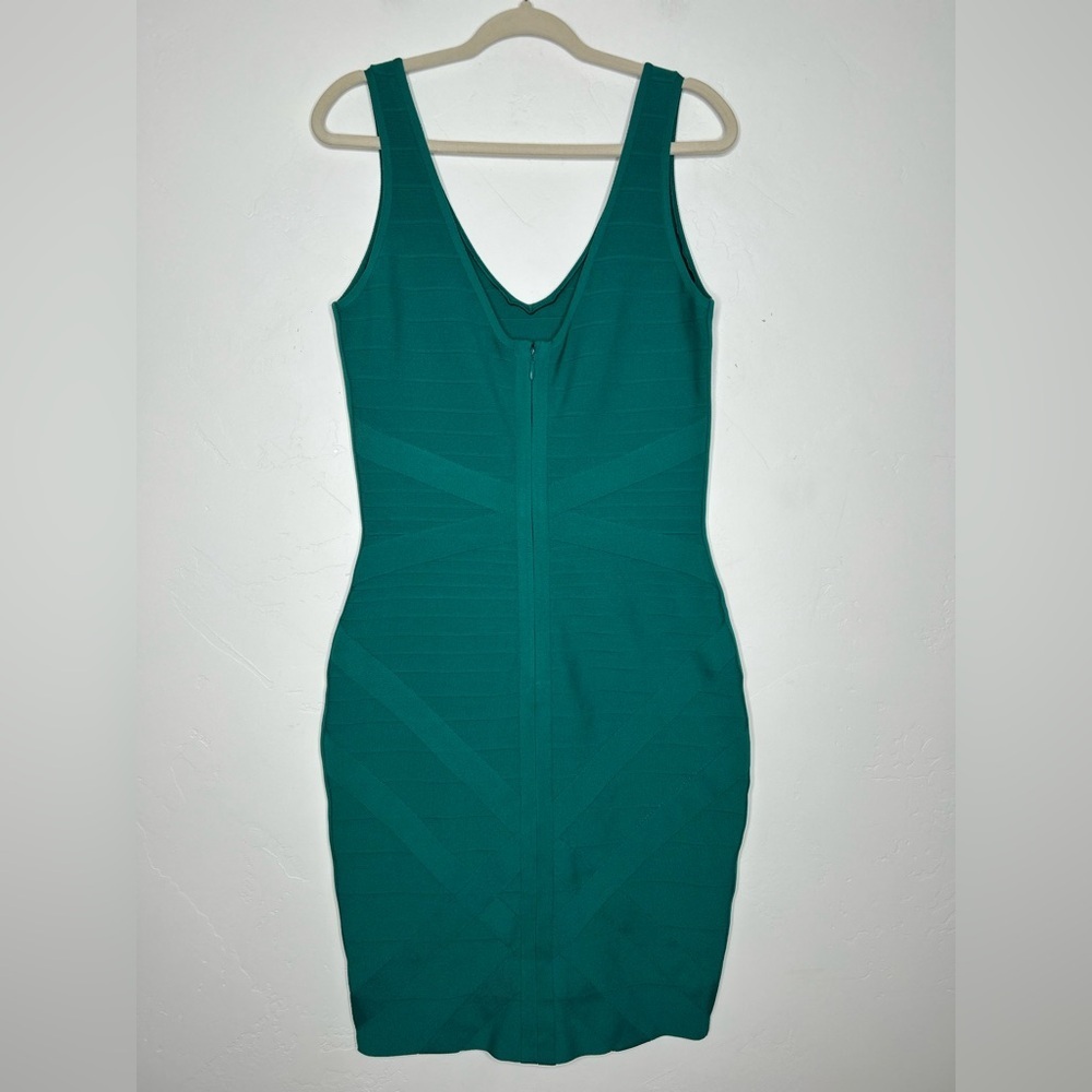 Dress the Population Teal Sleeveless Bandage Dress Bodycon Size Large - Picture 2 of 13